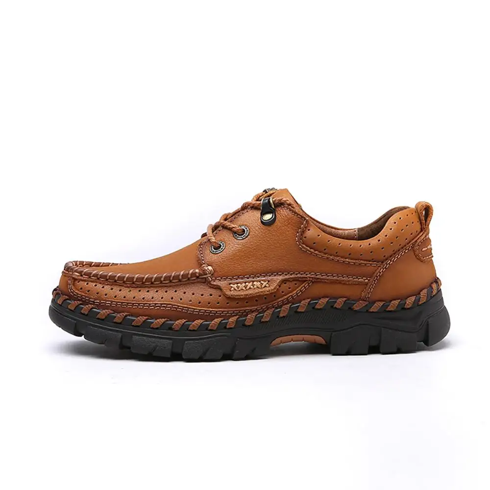 Men's Fashion Genuine Leather Casual Shoes Handmade Outdoorsr High Quality Men Flats 38-44 | Обувь