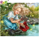 DPF сделай сам красная обувь для девочек 5D квадратная картина на стену алмазная живопись вышивка крестиком Алмазная Вышивка ремесла домашний декор Мозаичный набор