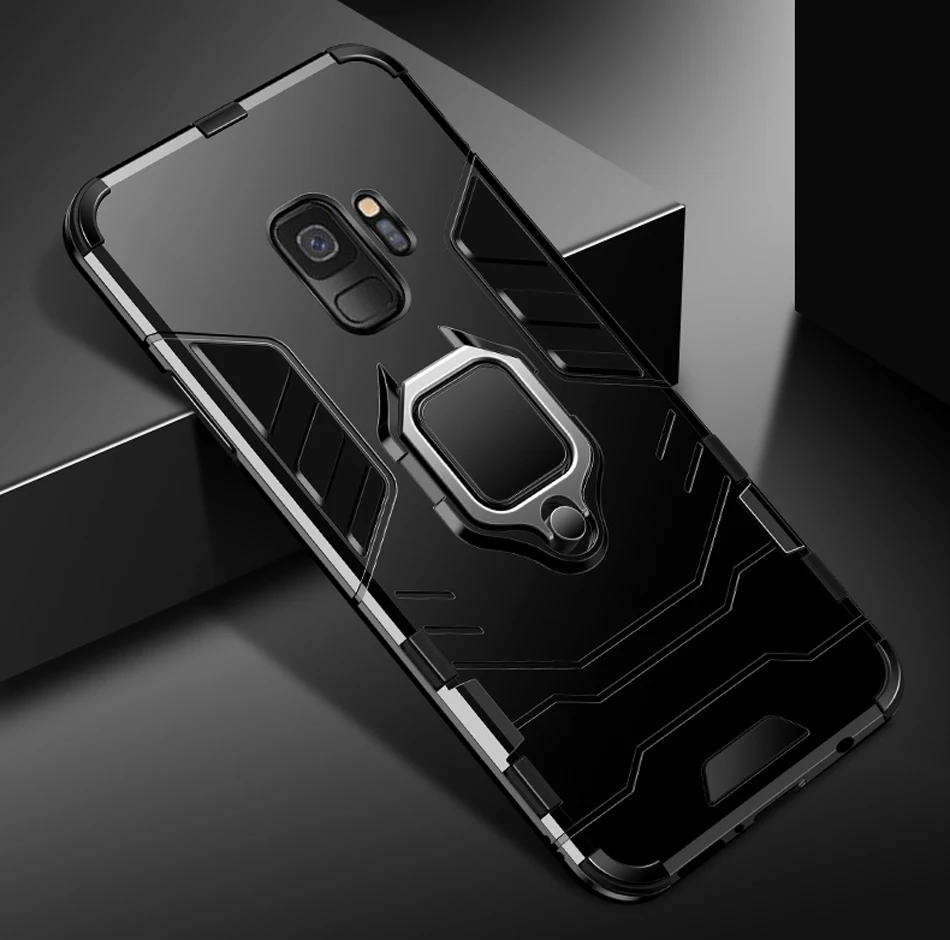 ITEUU Антидетонационная подставка держатель Броня чехол для samsung Galaxy S9 S9 Plus чехол противоударный чехол для samsung s9 s9plus