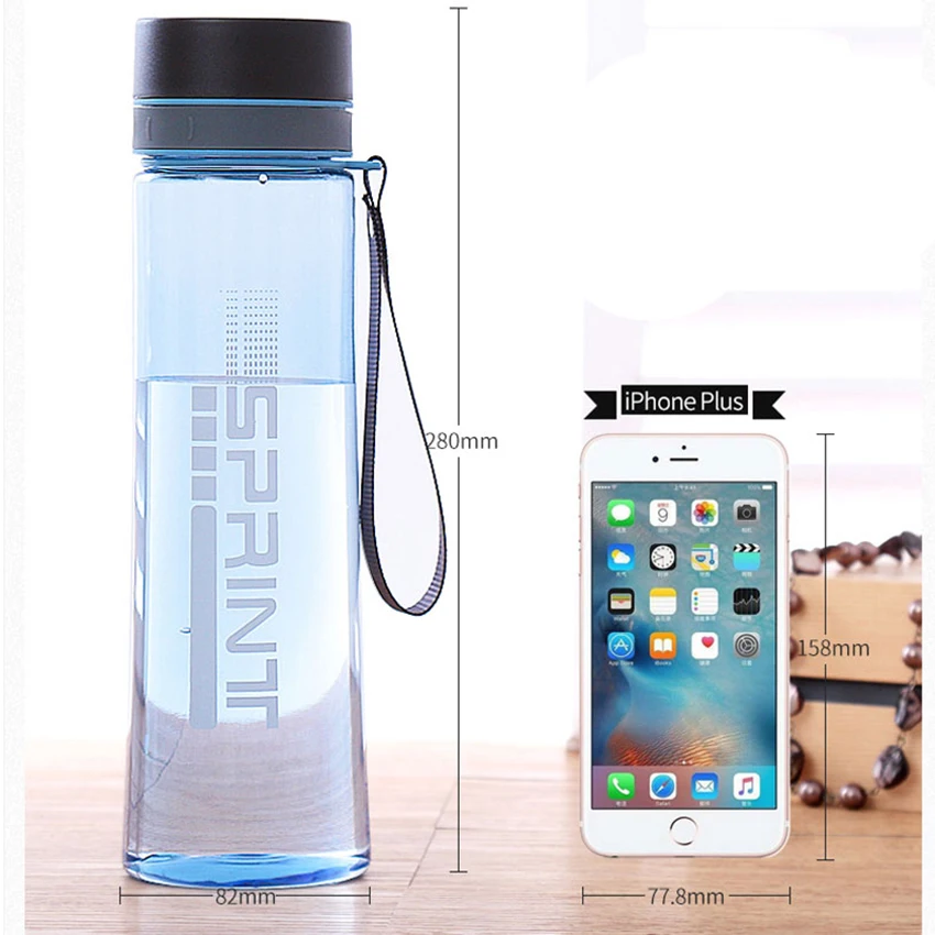 Большая Емкость 1000 МЛ Пластичная Бутылка Воды С Веревкой Портативный Открытый