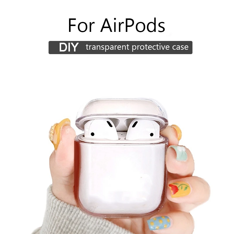 Противоударный защитный чехол для Apple Airpods прозрачный пк чехлы беспроводных