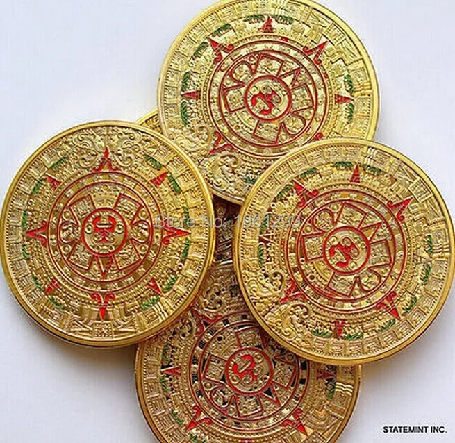 Памятные монеты и мятные ацтекские бояньского пророчества 2012 24-каратное золото