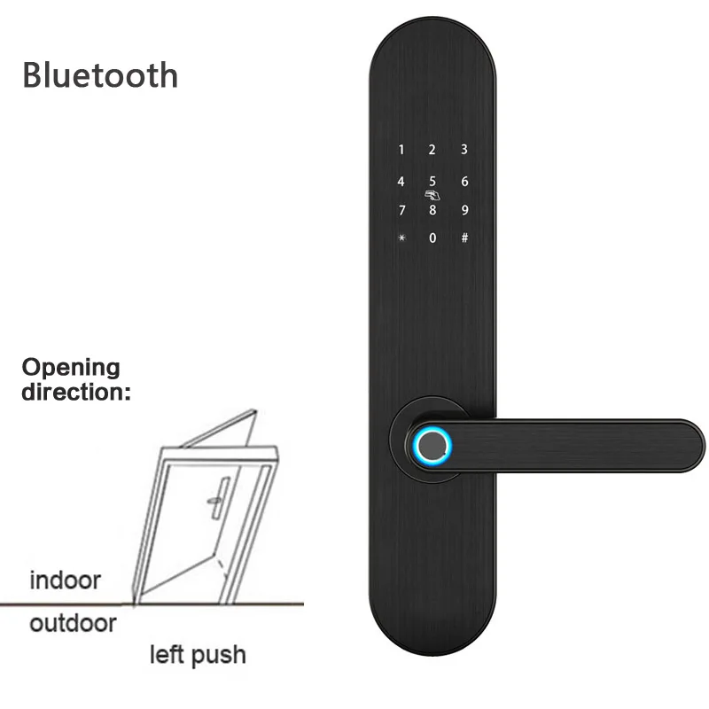 bluetooth Приложение Bluetooth wifi-шлюз дверной замок отпечатков пальцев смарт-замок код IC карточные замки противоугонные электронные замки черный D6 - Цвет: bluetooth