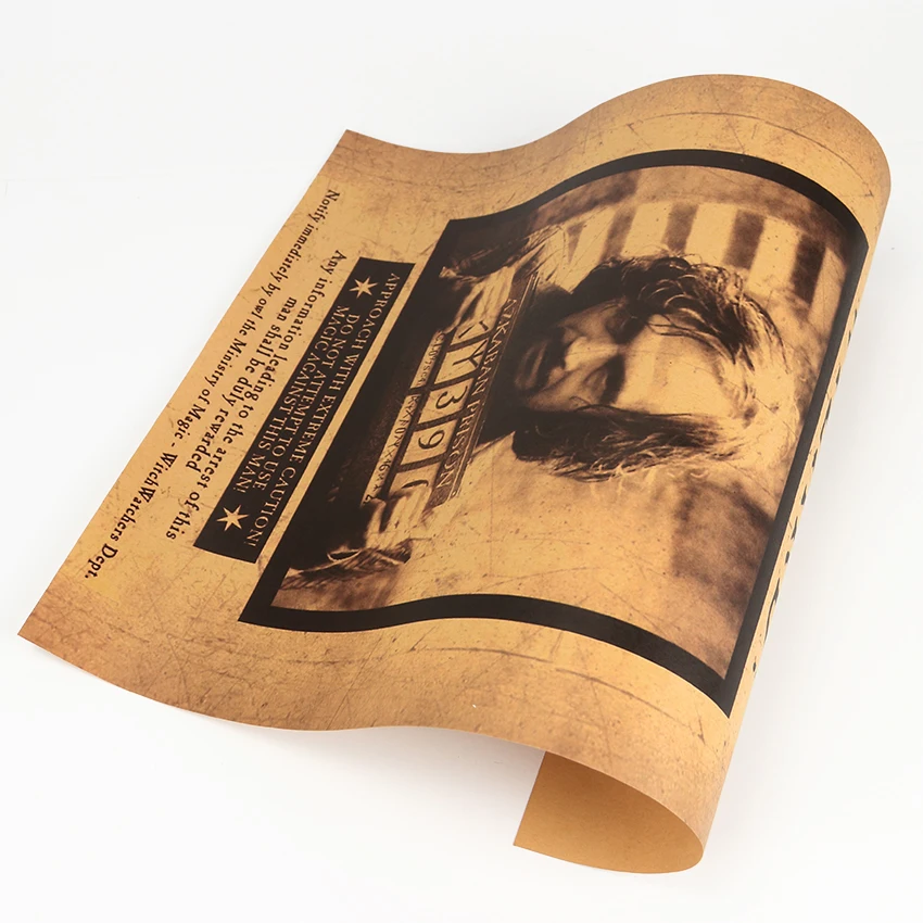 

TIE LER Godfather Sirius Orion Black Retro Kraft Poster Classic Movie Wall Stickers Decoration 42X30cm