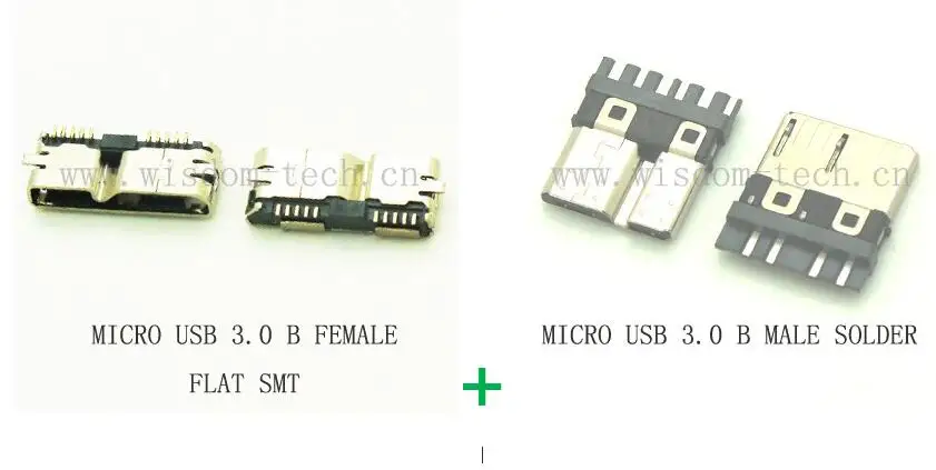 10 шт. микро USB 3 0 женский и мужской 10Pin разъем PCB пайки Высокоскоростной SMT плоский