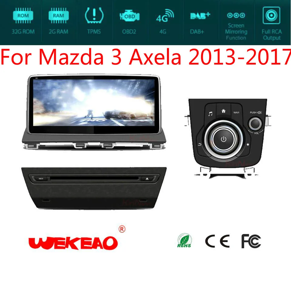 Wekeao Роскошные 10 25 &quotАвтомобильный мультимедийный gps навигации плеер для Mazda 3 Axela