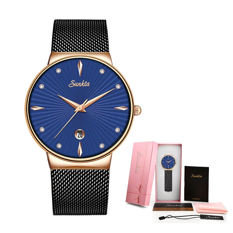 

2021 SUNKTA Fashion Quartz Watch Women Watches Ladies Girls Famous Brand Wrist Watch Female Clock Montre Femme Relogio Feminino