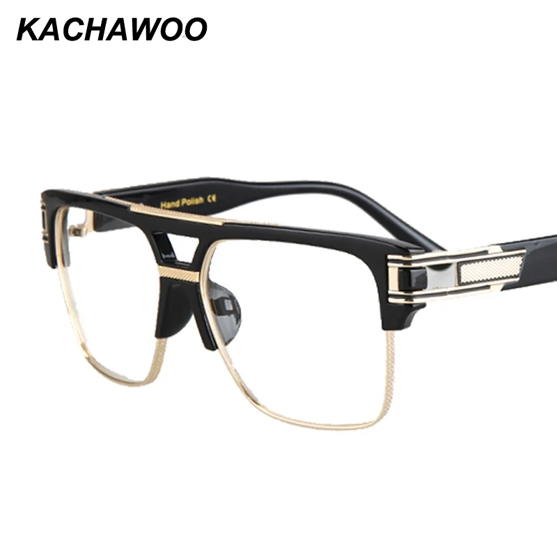 Kachawoo/оптовая продажа 6 шт. мужские очки в полуоправе черная Золотая оправа