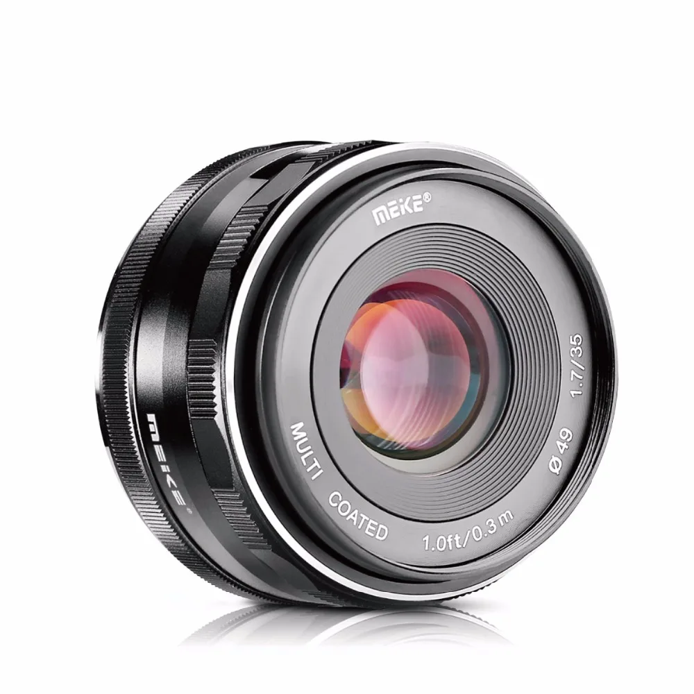 MEKE Meike MK-35mm F1.7 объектив камеры с большой апертурой ручной фокусировки для Canon-EF-M EOS M1/M2/M3/M5/M10/M100 для объектива+ подарок