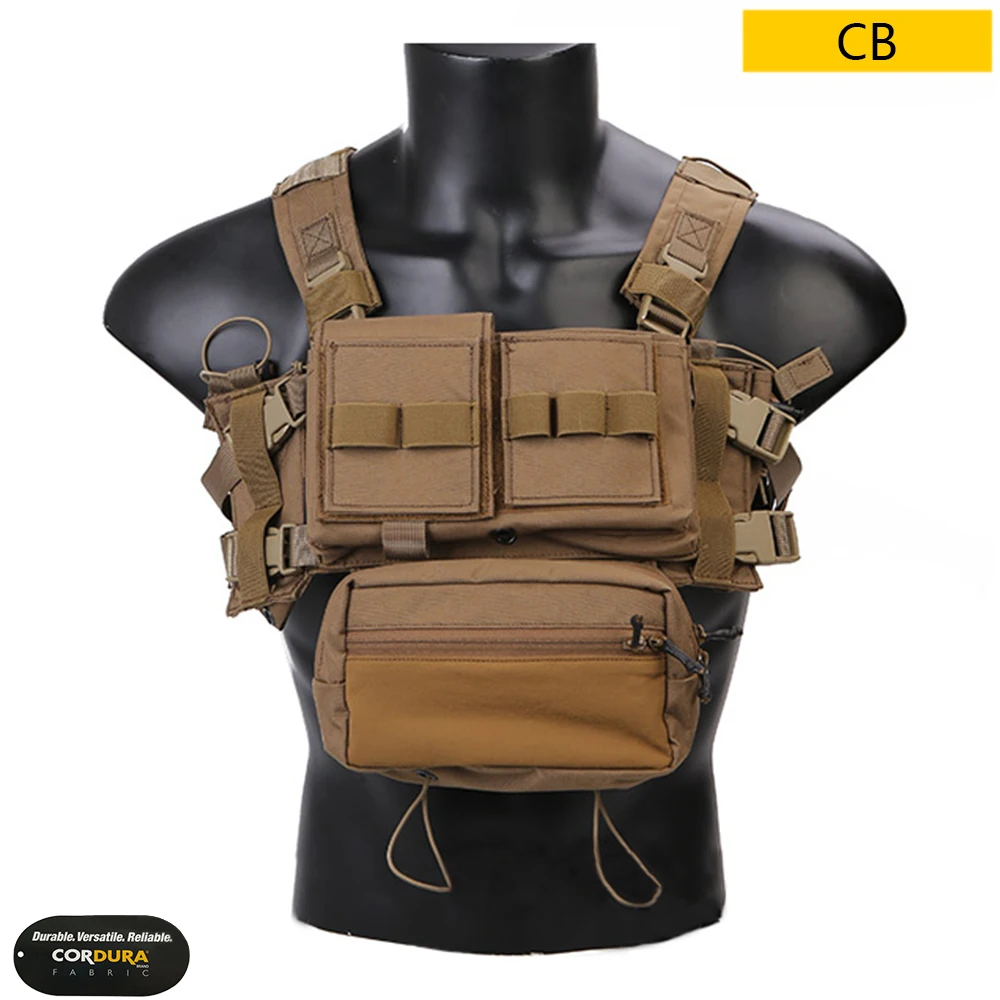 EMERSONGEAR, тактическая нагрудная установка, микро бои, Chissis MK3, нагрудная установка, для страйкбола, для охоты, боевой жилет с 5,56, маг, сумка, Мультикам