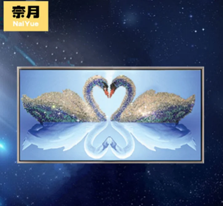 Алмазная вышивка круг алмазная особая форма мультяшная живопись красивый белый