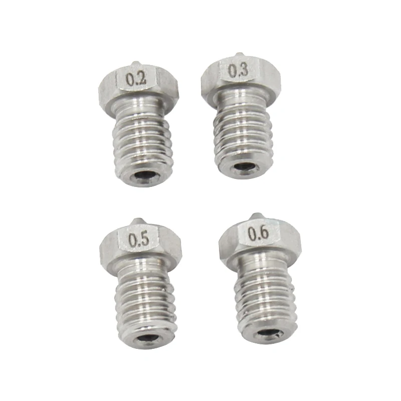 E3D stainless steel nozzle V5 V6 Nozzle 0.2mm 0.3mm 0.5mm 0.4mm 0.6mm 0.8 Threaded M6 3D Printer Parts 1.75mm 3.0mm Filament