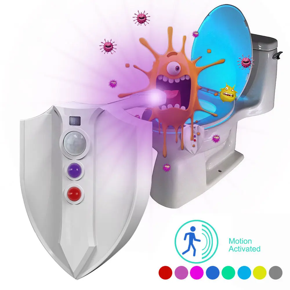 Умный ночник на сиденье унитаза с пассивным инфракрасным датчиком движения 8