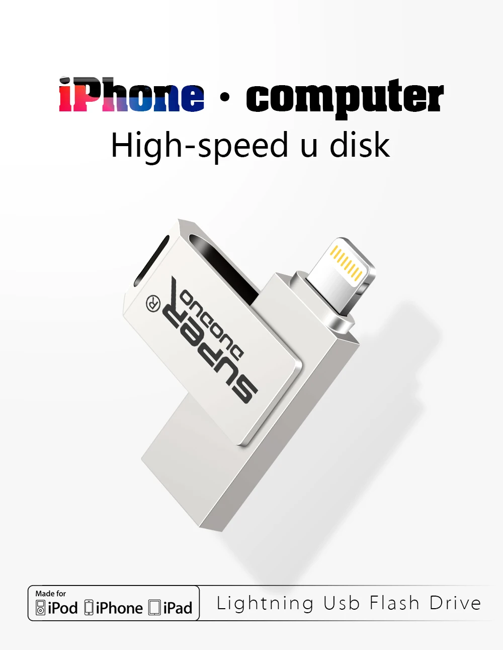 Usb флеш-накопитель для iPhone 6/6s/6plus/7/7plus/8/X Usb/Otg/Lightning 2 в 1 флеш-накопитель для iOS внешних устройств хранения