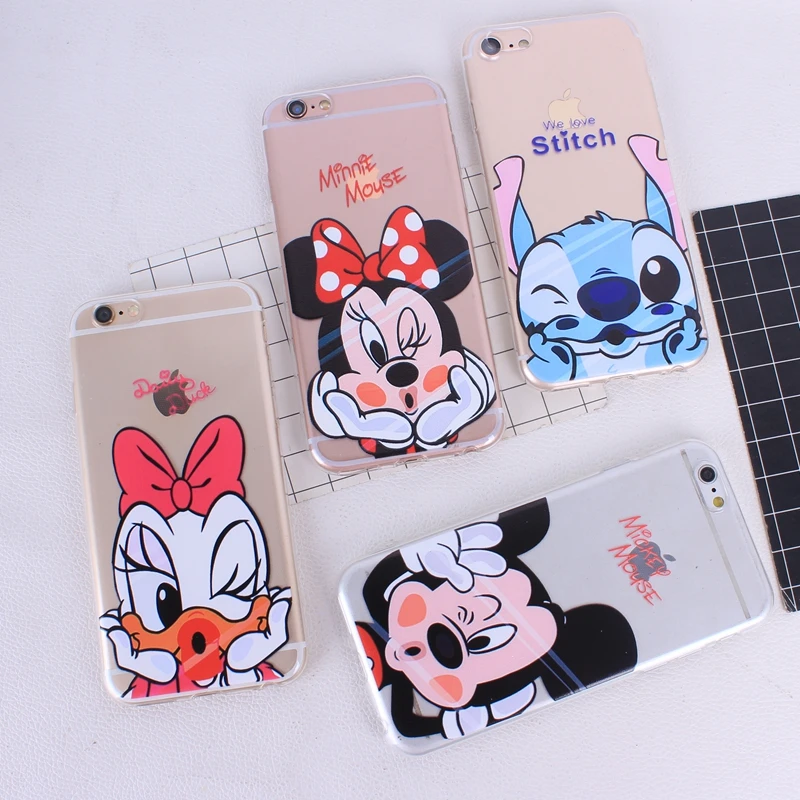 Мягкий силиконовый чехол из ТПУ для iPhone 6 s 7 8 Plus X 10 XS 5s SE 5 с рисунком Микки чехлы