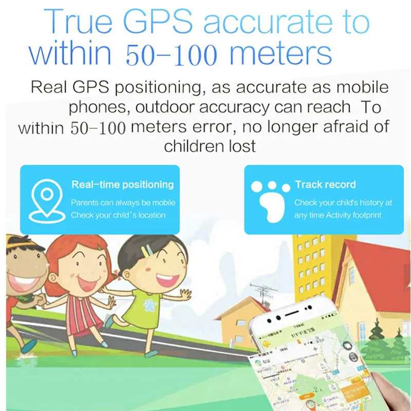 M06 GPS Смарт-часы водонепроницаемые SOS звонки местоположение Детские Безопасные