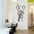 Вырезание и бритье знак стрижки для мужчин стена парикмахерской стикер стены искусства виниловая наклейка парикмахера для окна A340