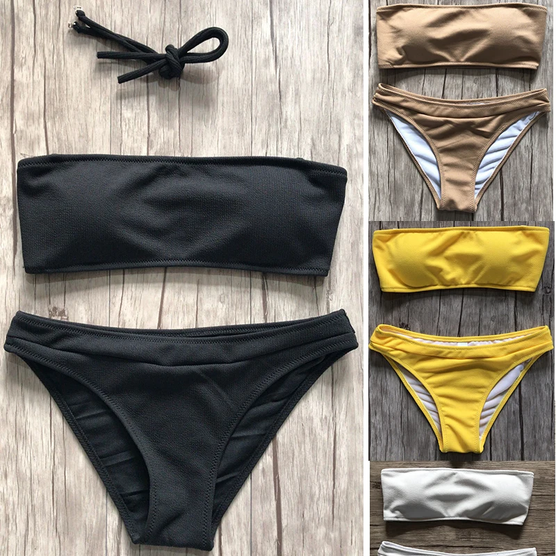 HELLO BEACH бикини для женщин 2018 бандо Купальники бразильские пуш ап сексуальные