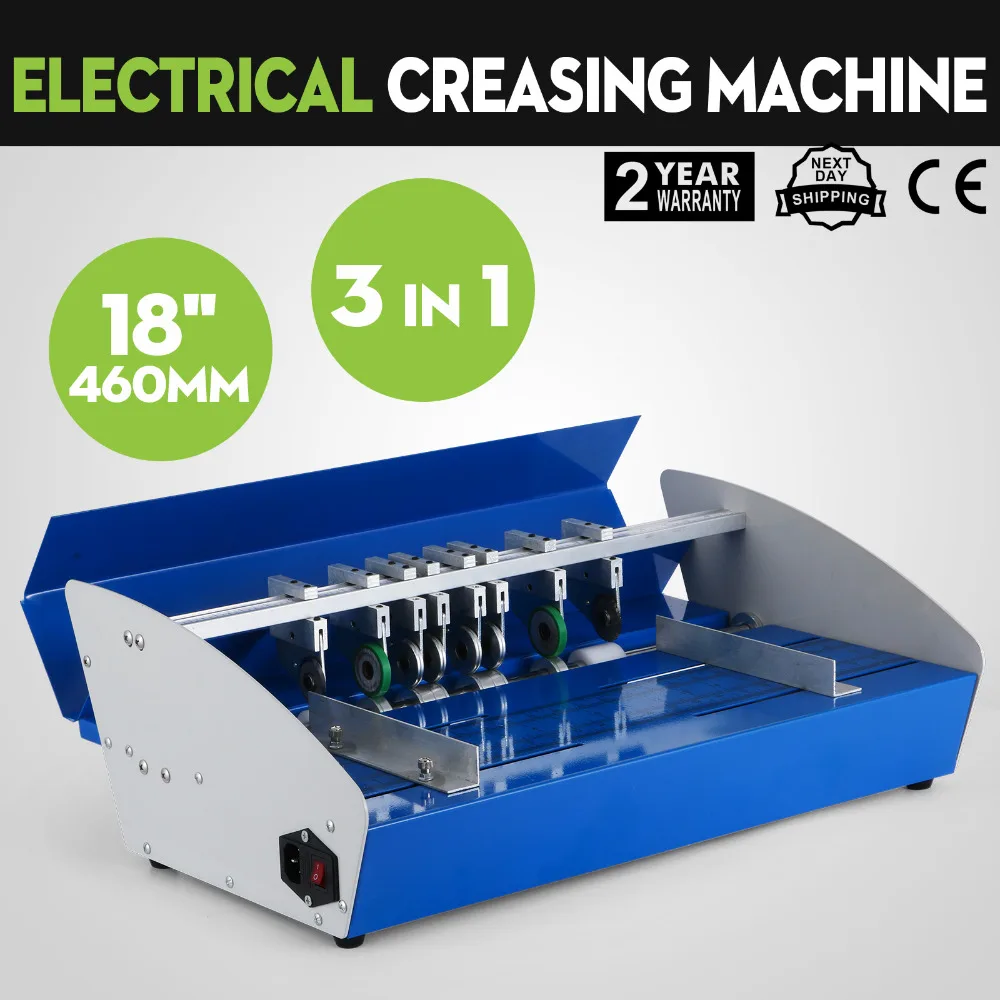 

Electrical Creasing Machine Metal Creaser Scorer Perforating 18"460m Paper 220V