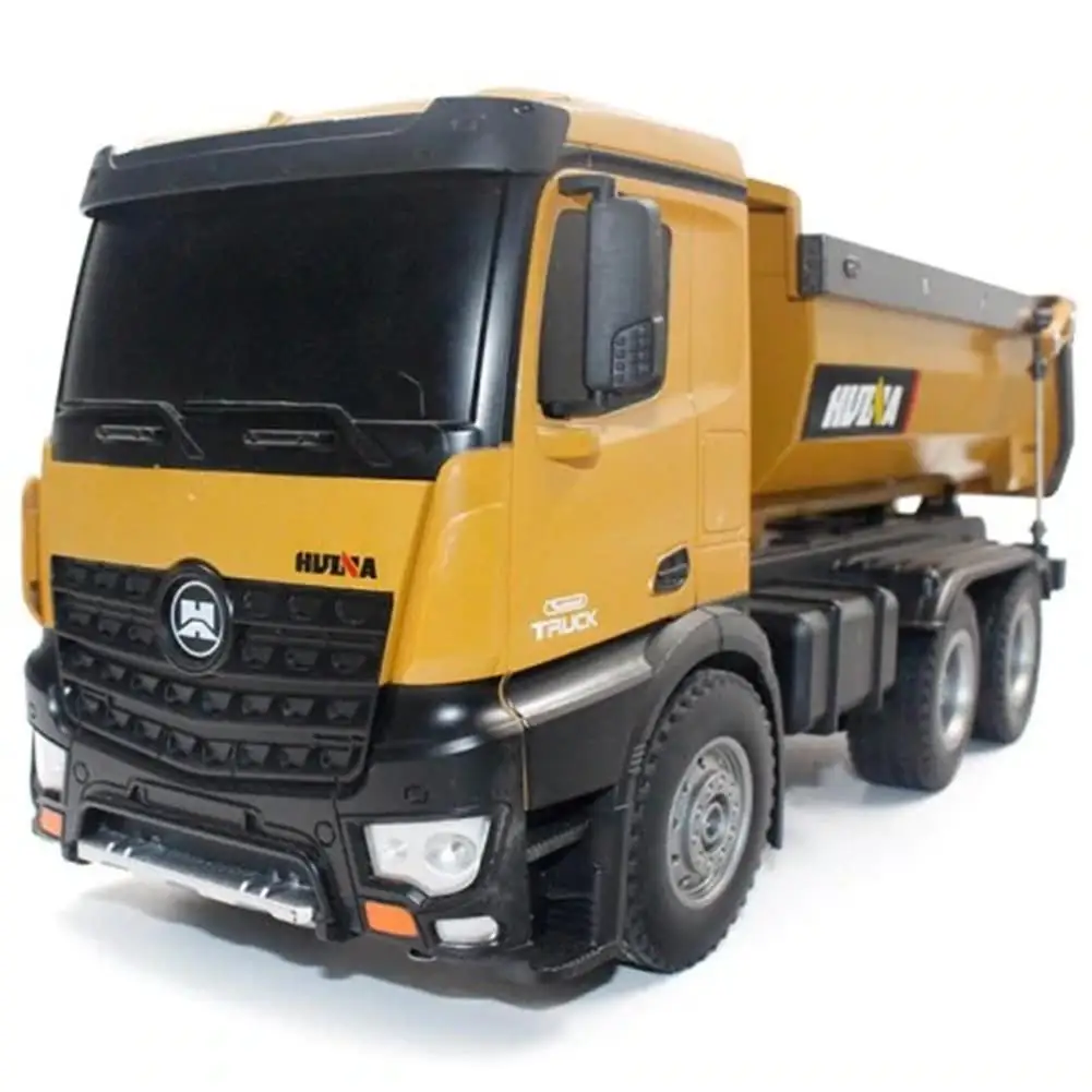 RCtown Huina 1573 RTR 2,4 GHz 10 канальный 1:14 пульт дистанционного управления RC грузовик самосвал саморазряжающийся металлический авто демонстрационный светодиодный светильник RC игрушка