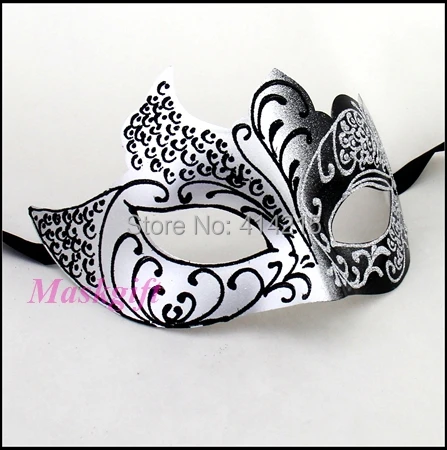 Бесплатная доставка черная серебряная пластиковая маска 7 &quotуникальная Оптовая