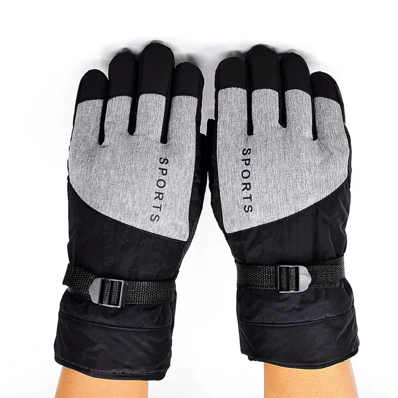 Лыжные перчатки мужские женские зимние теплые сноубордические снегоход