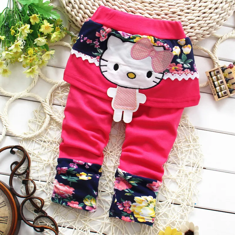 ST3064 new 2015 fashion girl pants spring-autumn kids jenas cloth children baby trousers bear child gift | Мать и ребенок