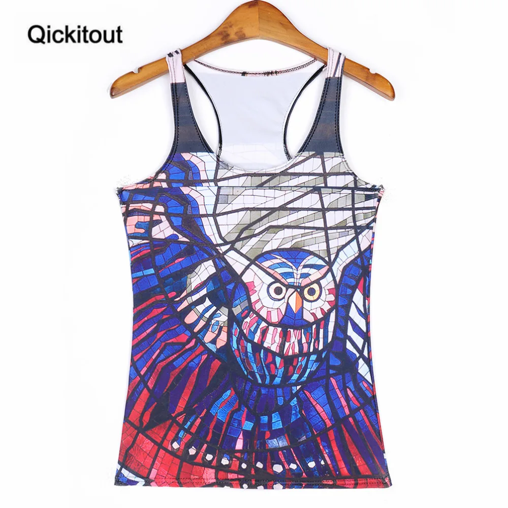Женская блузка без рукавов Qickitout летняя повседневная безрукавка с цифровым