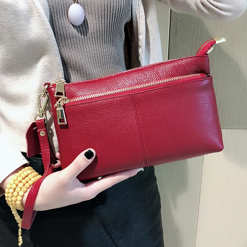 BAQI Women Handbags Shoulder Bags 2019 Fashion Genuine Leather Cowhide Luxury Designer Messenger Crossbody Bag Purse Lady | Багаж и сумки