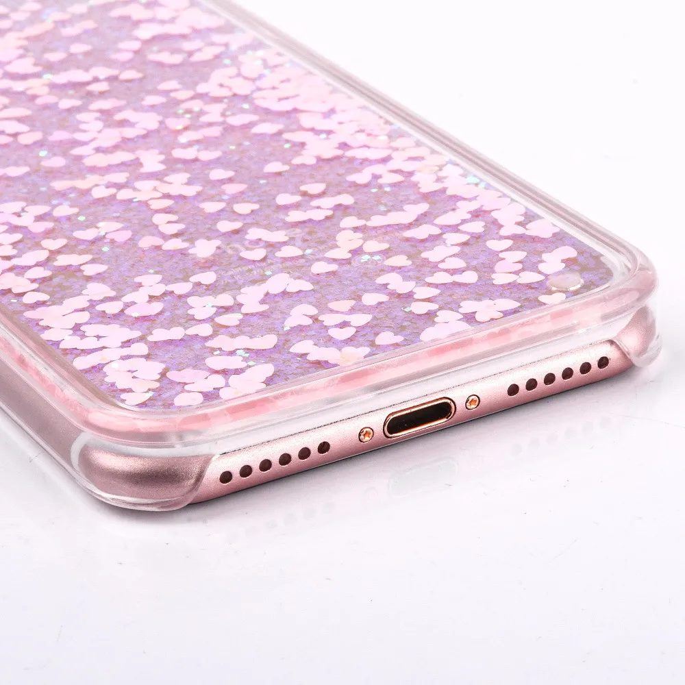 Жесткий чехол-накладка для iPhone 7 8 6 6S Plus с сияющими звездочками динамическая