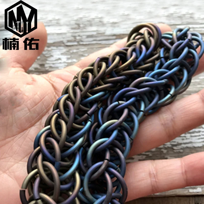 1 шт. цепочка ручной работы из чистого титана брелок титанового сплава