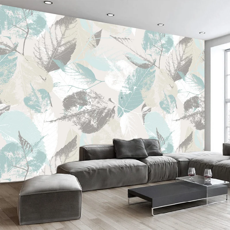 

Custom Mural Wallpaper Nordic Modern Leaves Leaves Petals TV Living Room Bedroom Wall Decoration Waterproof 3D Wall Painting