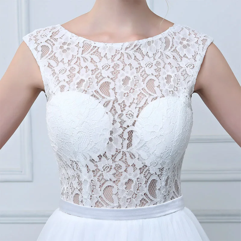 E JUE SHUNG White Lace Wedding Dresses 2018 Backless Cap Sleeves Sheer Sash Beach Gowns robe de mariee vestidos novia | Свадьбы и