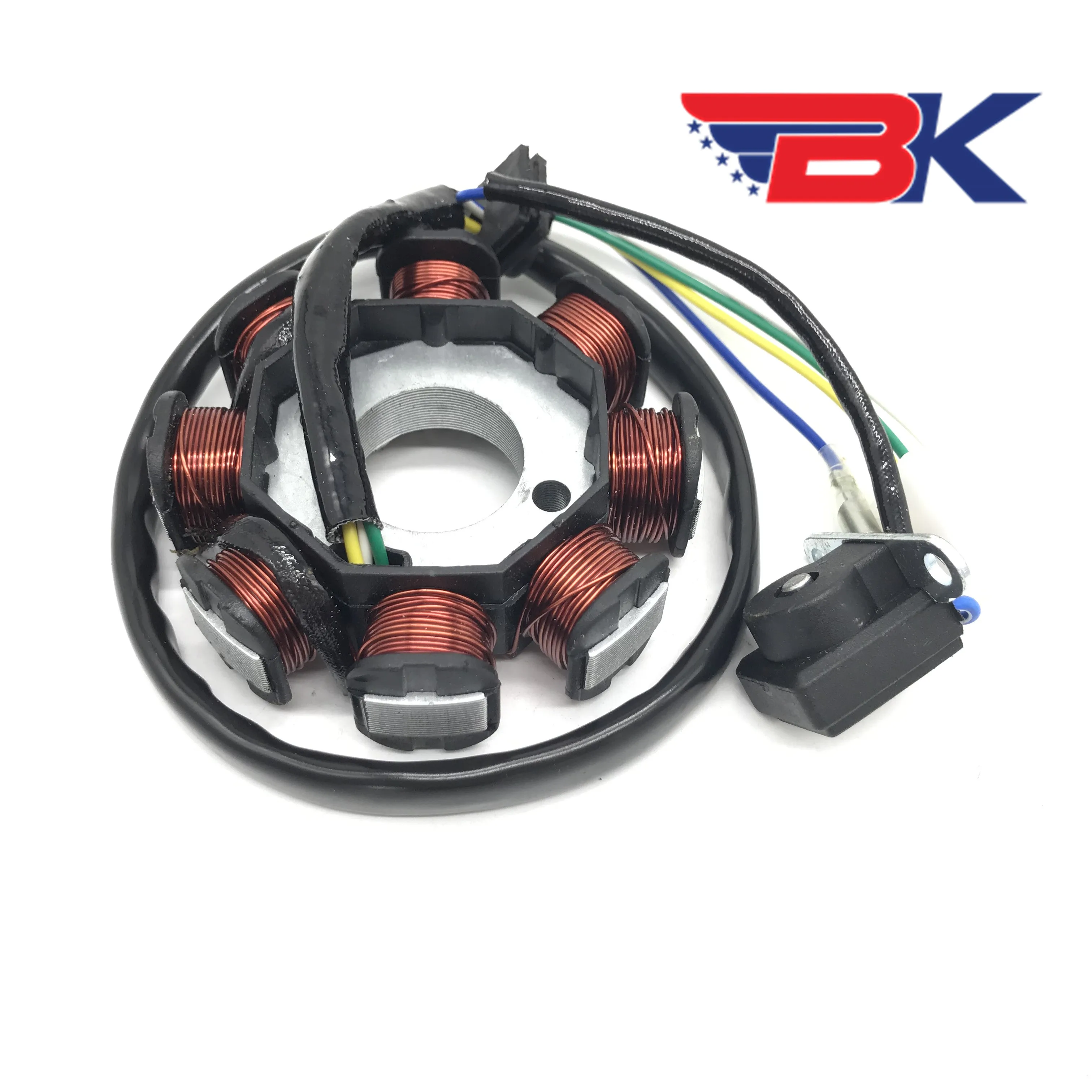 Постоянный ток Магнитный статор GY6 50cc 8 Катушек китайский мопед скутер Roketa Jonway Znen