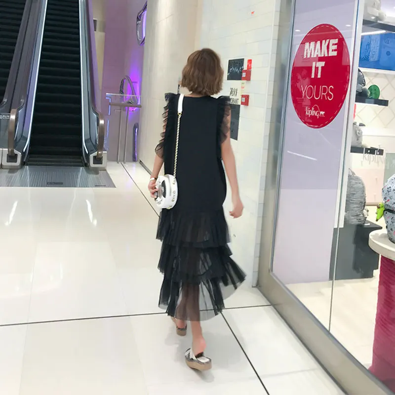 2019 летние длинные платья без рукавов газовые Лоскутные женские с