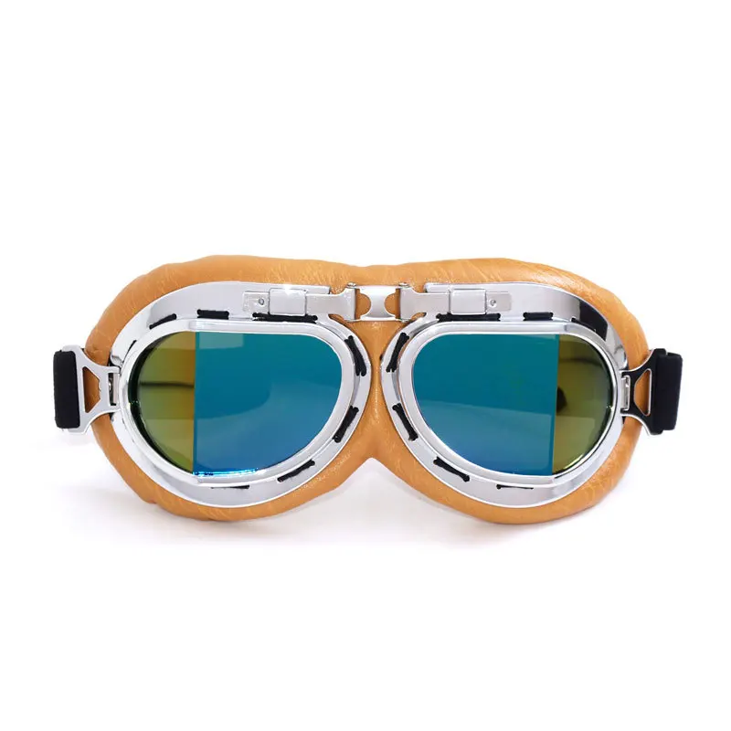 Цветные линзы Ретро Винтажные мотоциклетные очки Мотокросс Летающий скутер