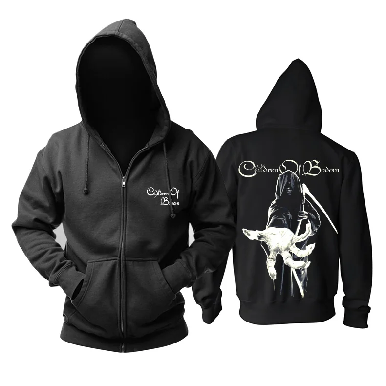 12 видов конструкций Прохладный grim Reaper смерть дети Bodom рок молнии толстовки