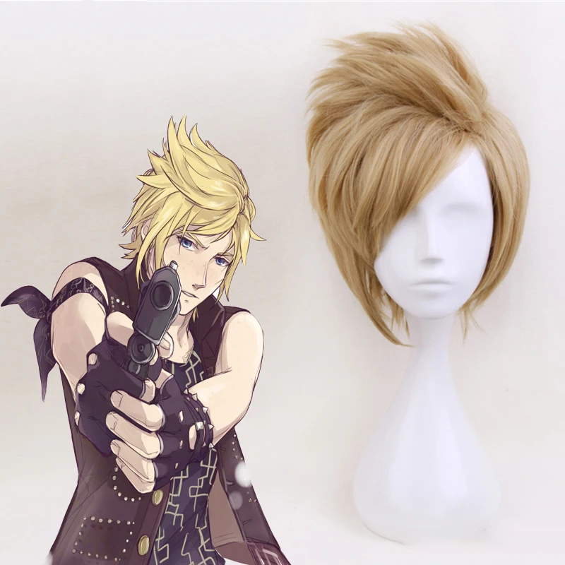 

Game Final Fantasy XV Cosplay Wigs Prompto Argentum Cosplay Wig Heat Resistant Synthetic Hair Wig Halloween Carnival Party