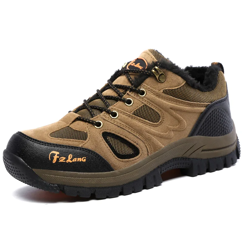 Big Size Men Women Hiking Shoes Winter Leather Outdoor Waterproof Hunting Boots Man Mountain Trekking Climbing Sneakers | Спорт и