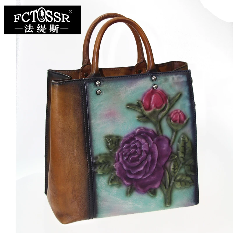 Ретро Женские шипованные ручные сумки из натуральной кожи 2019 последняя сумка на