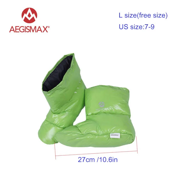Aegismax/спальный мешок; аксессуары; ультралегкие тапочки на утином пуху; мягкие носки для походов и кемпинга; теплые носки унисекс - Цвет: L-Green