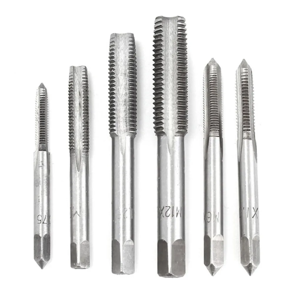 40pcs/set tap die set M3-M12 Screw Thread Metric Taps wrench Dies screw Threading hand Tools Alloy Metal with bag Quality | Инструменты