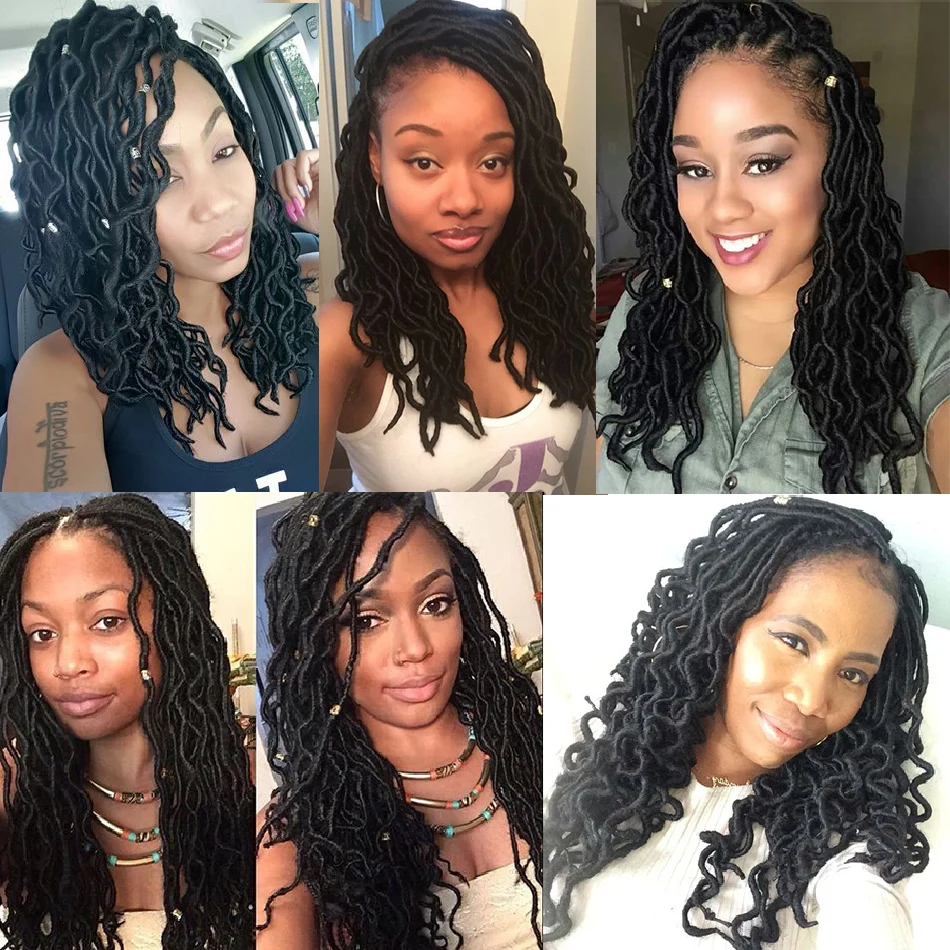 Top Crochet Hair Extensions Multi Colors Curly Faux Locs Twist Braids 20inch 24roots Thin Havana |