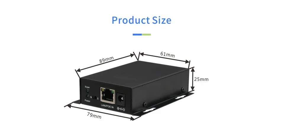 PoE сетевой Ethernet коммутатор PoE удлинитель 250 метров PoE Сетевой удлинитель с 1 портом 10/100 м PoE