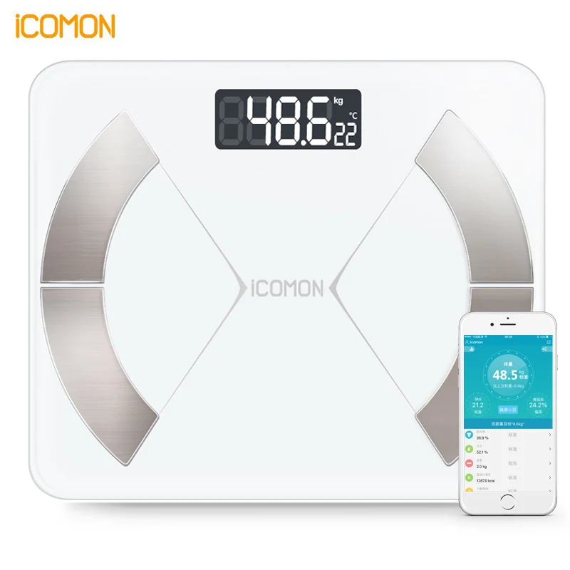 Умные весы iCOMON i31 для ванной комнаты взвешивания жира напольные человеческого