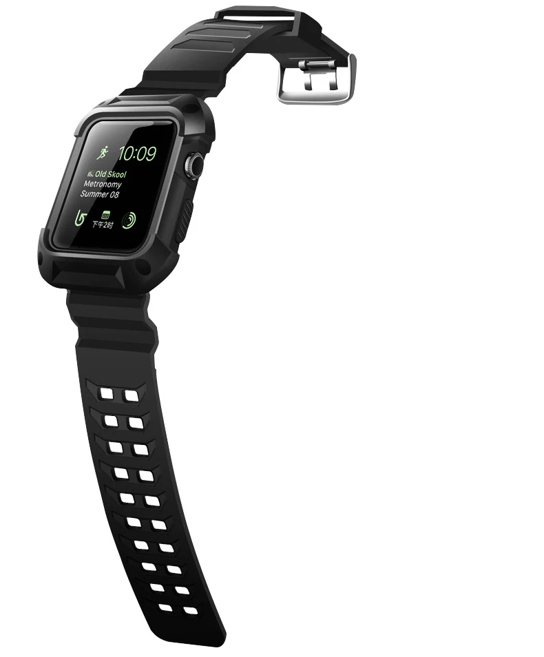 ТПУ резиновый ремешок для часов с защитным чехлом 38 мм 42 iWatch серии 3/2/1 Apple Watch