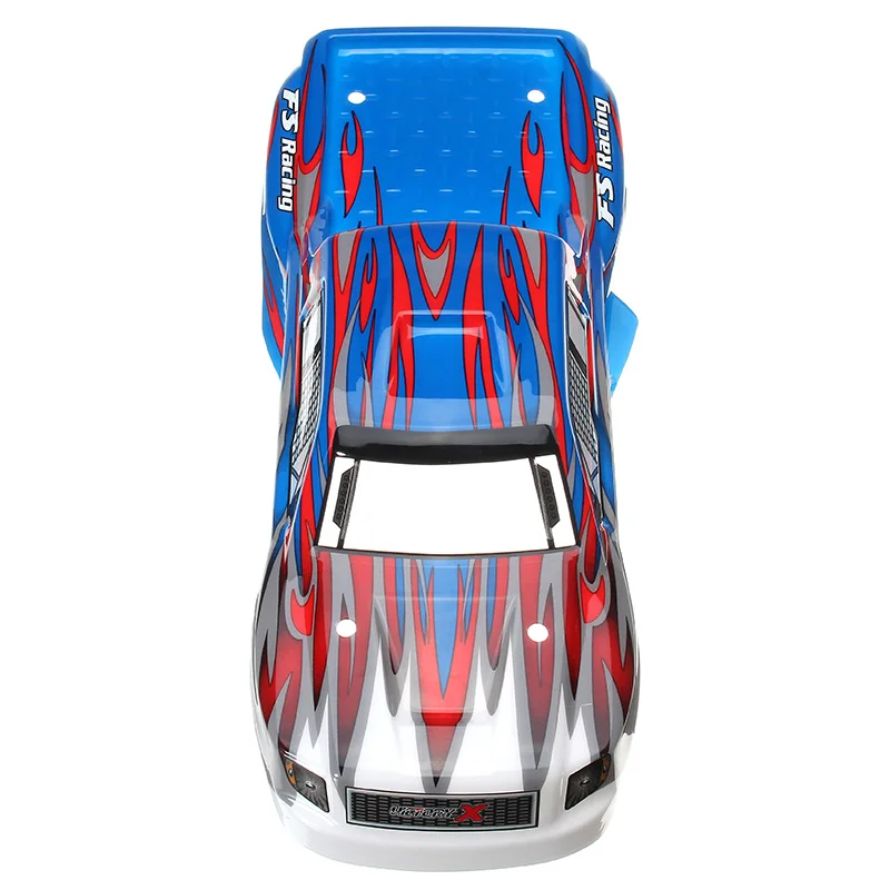 FS Racing 538551 Red & Blue RC Car Shell FS53692 1/10 автозапчасти | Игрушки и хобби