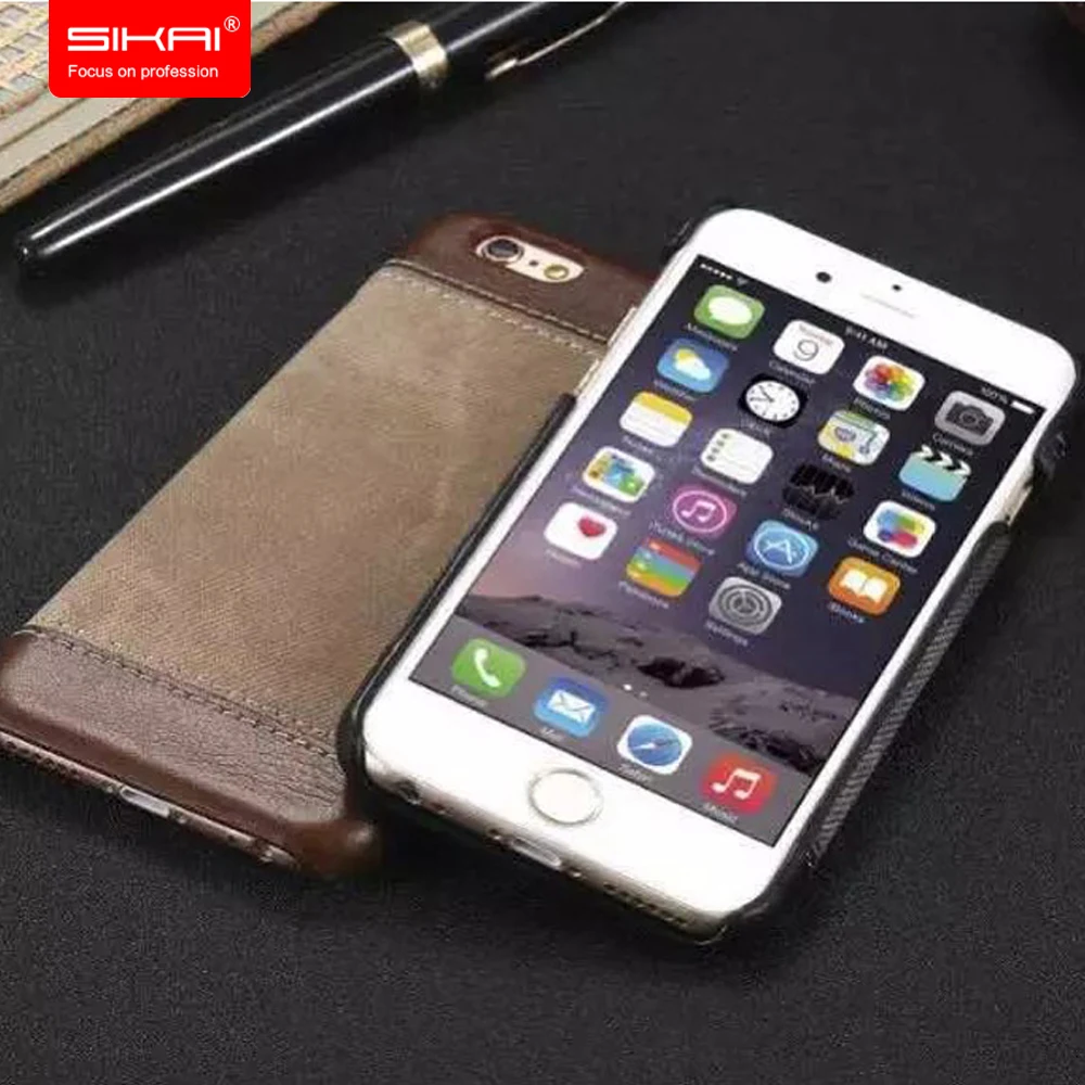 Для Iphone 6 Plus s plus Телефон Случаях Ковбой Denim джинсы Холст Кожаный Чехол для iPhone