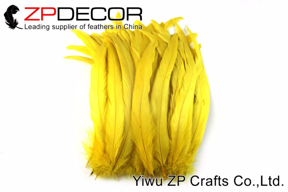 ZPDECOR 100 шт./пакет 25-30 см(10-12ich) подходит для ручной и сортировки Wholease красивое обесцвечивание смешанные Цвет Петушиный Хвост перья для свадьбы