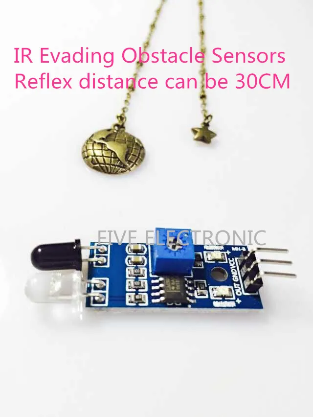 ИК-разъем модуля датчика препятствий черно-белая идентификация линии расстояние